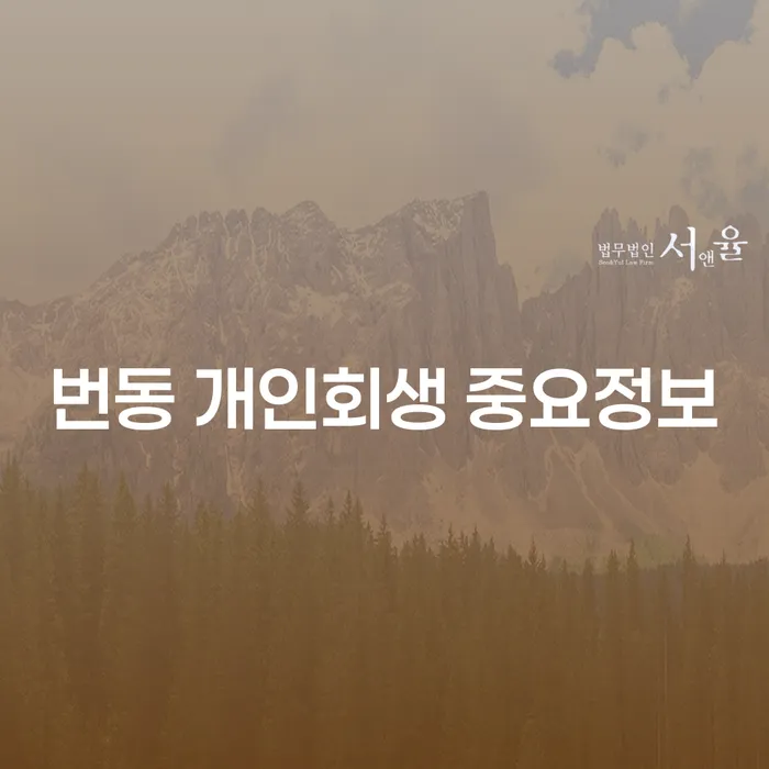 번동 개인회생 중요정보