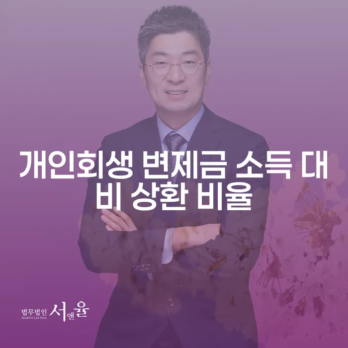 개인회생 변제금 소득 대비 상환 비율이란 무엇일까요?